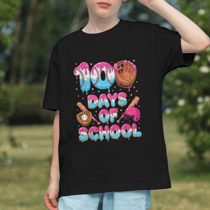 100 Days Of School Baseball Donut Dripping Teacher Boys Kids Graphic Youth 100 Days Of School Baseball Donut Dripping Teacher Boys Kids Graphic Youth