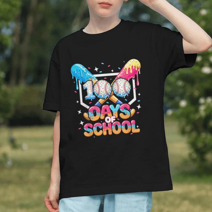 100 Days Of School Ice Cream Baseball Player For Kids Boys Graphic Youth 100 Days Of School Ice Cream Baseball Player For Kids Boys Graphic Youth