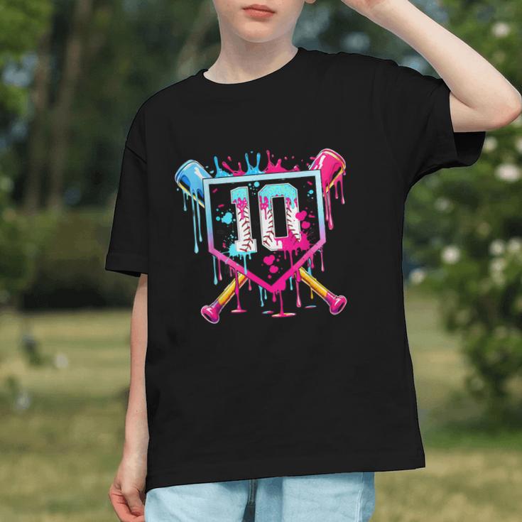 10th Birthday Boys Baseball Ice Cream Drip Boys Baseball Graphic Youth 10th Birthday Boys Baseball Ice Cream Drip Boys Baseball Graphic Youth