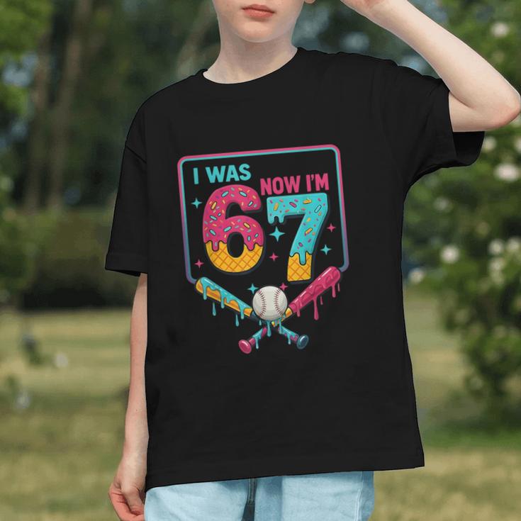 I Was 6 Now Im 7 Ice Cream Drip Baseball For Men Women Kids Graphic Youth