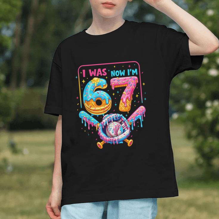 7th Birthday Boys I Was 6 Now I'm 7 Baseball Ice Cream Drip Graphic Youth 7th Birthday Boys I Was 6 Now I'm 7 Baseball Ice Cream Drip Graphic Youth
