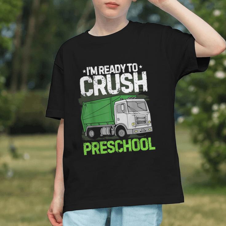 Back To School First Day Of Preschool Garbage Truck Boys Graphic Youth Back To School First Day Of Preschool Garbage Truck Boys Graphic Youth