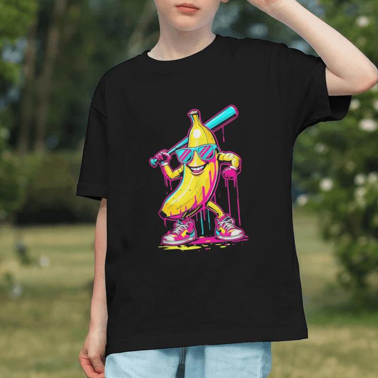 Banana With Baseball Bat Street Baseball Drip Graphic Youth Banana With Baseball Bat Street Baseball Drip Graphic Youth