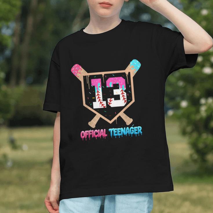 Baseball 13 Year Ice Cream Drip 13th Bday Official Teenager Graphic Youth