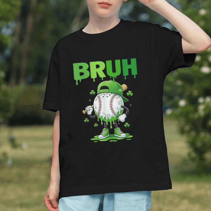Baseball Bruh Drip Ice Cream Youth Boy St Patricks Day Graphic Youth