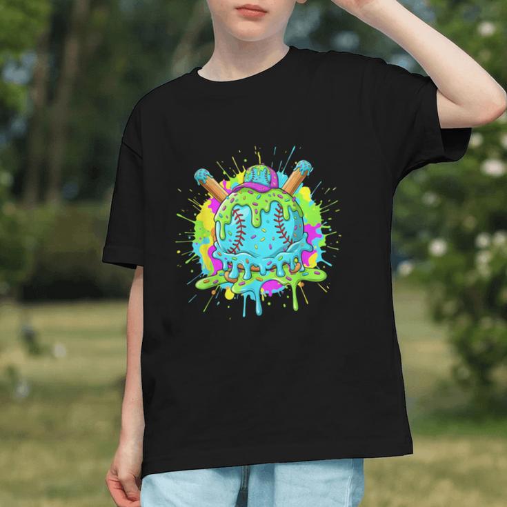 Baseball Drip For Boys Ice Cream Drip Youth Boys Baseball Graphic Youth