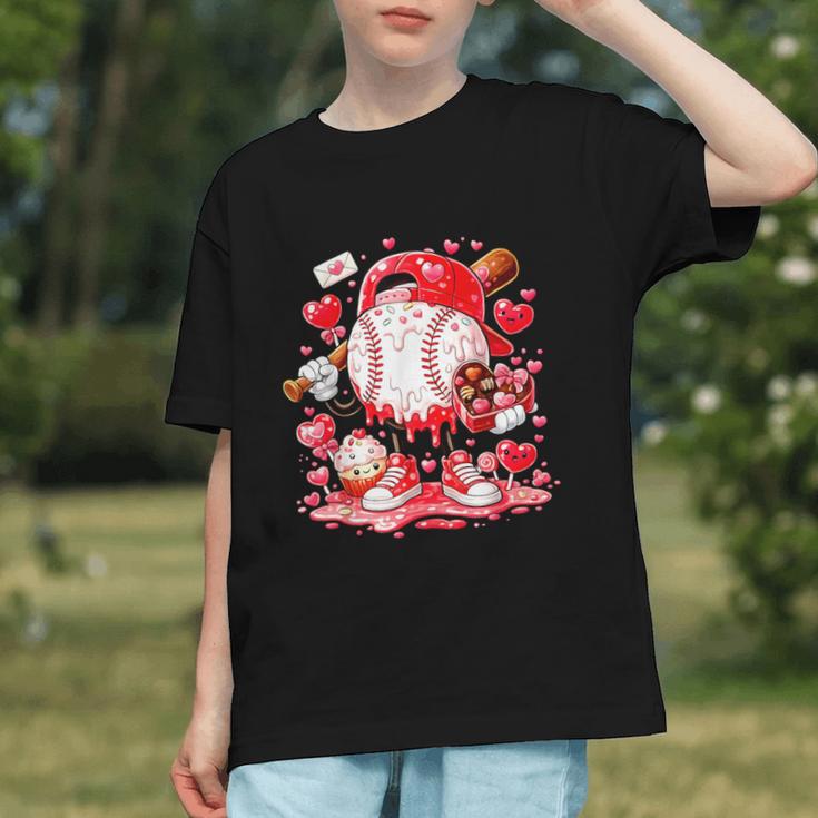 Baseball Drip Ice Cream Boys Kids Youth Valentines Graphic Youth