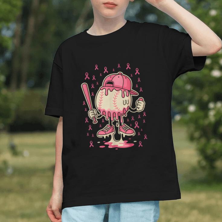 Baseball Drip Ice Cream Breast Cancer Awareness Boys & Girls Graphic Youth Baseball Drip Ice Cream Breast Cancer Awareness Boys & Girls Graphic Youth