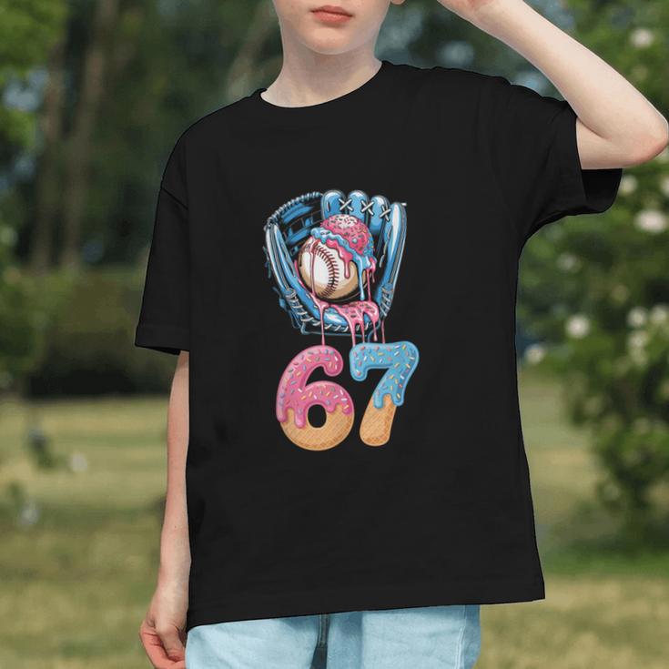 Baseball Drip Number 67 Player 67th Birthday Ice Cream 67 Graphic Youth Baseball Drip Number 67 Player 67th Birthday Ice Cream 67 Graphic Youth