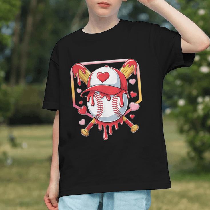 Baseball Heart Valentines Day Baseball Ice Cream Drip Boys Graphic Youth Baseball Heart Valentines Day Baseball Ice Cream Drip Boys Graphic Youth