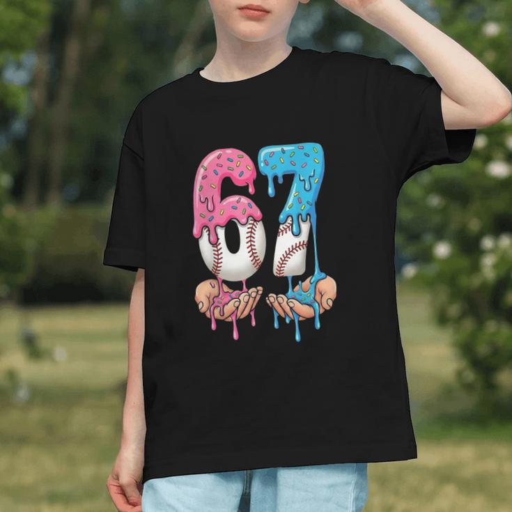 Baseball Ice Cream Drip 67 Hands Six Seven Boys Graphic Youth