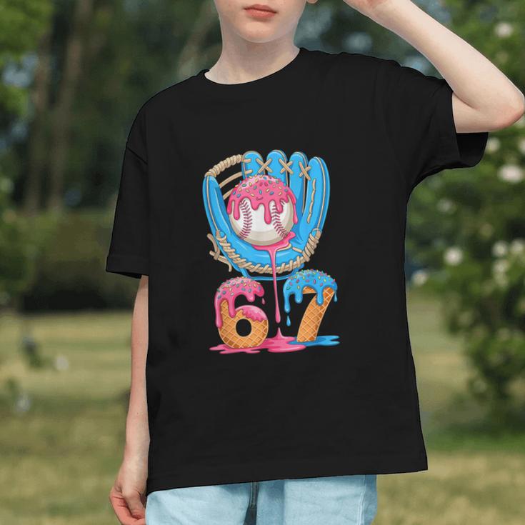 Baseball Ice Cream Drip Six Seven Gen Alpha Slang Meme 67 Graphic Youth