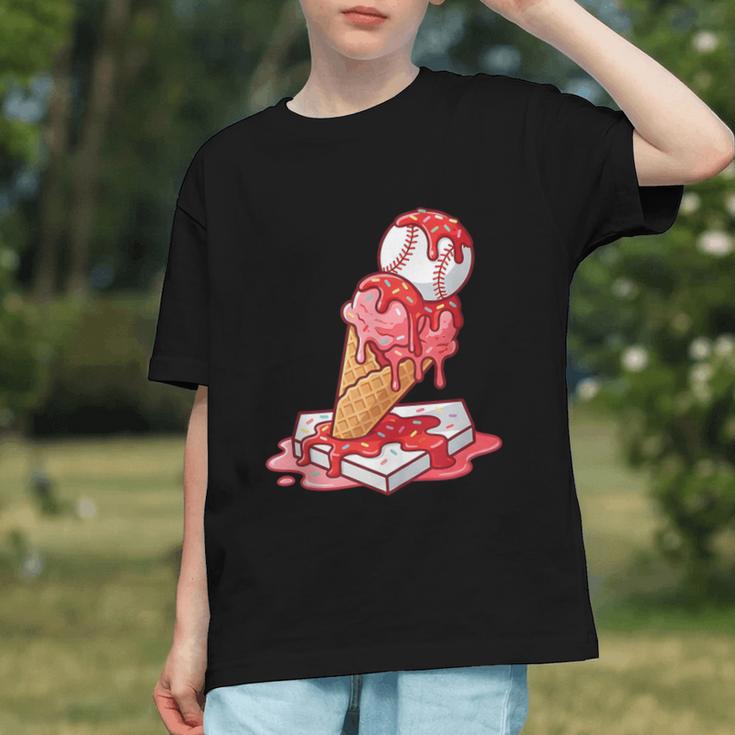 Baseball Ice Cream Drip Youth Strawberry Baseball Red Graphic Youth Baseball Ice Cream Drip Youth Strawberry Baseball Red Graphic Youth