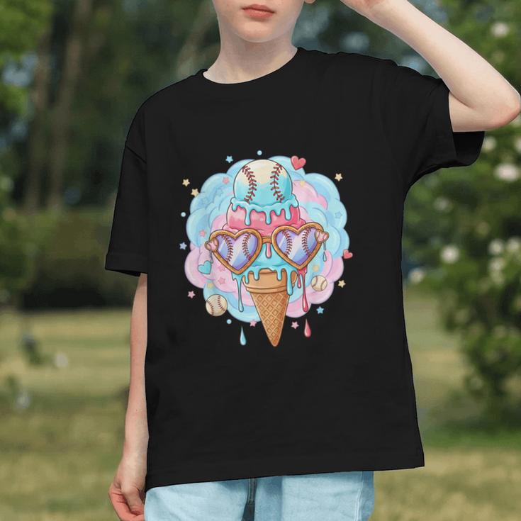 Baseball Ice Cream Heart Sunglasses Youth Boys Valentine Graphic Youth