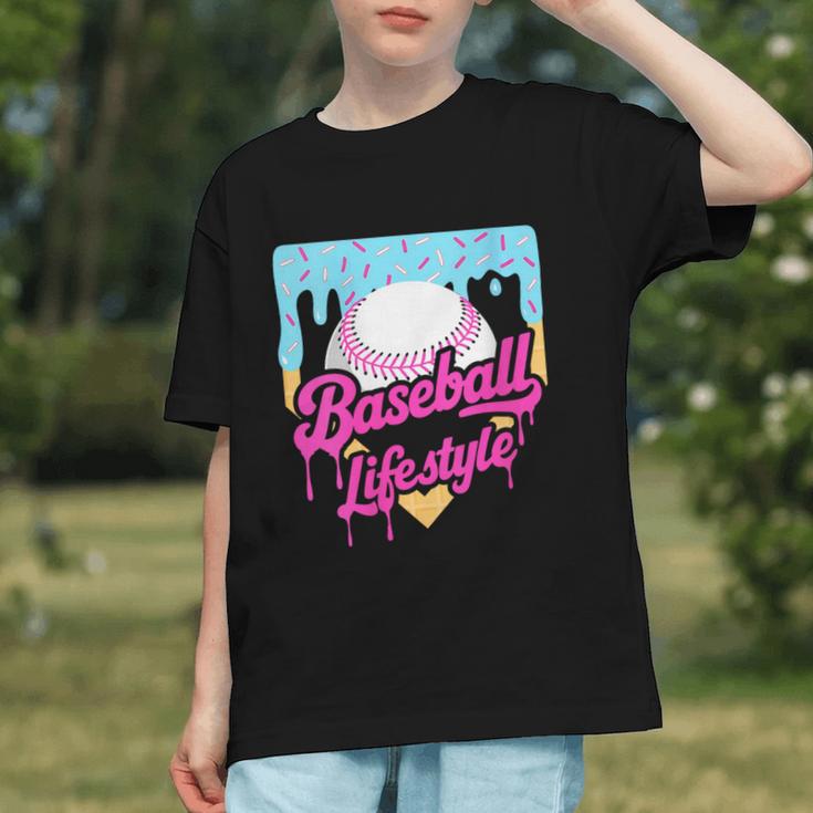Baseball Life Lifestyle Home Plate Ice Cream Drip Men Boys Graphic Youth Baseball Life Lifestyle Home Plate Ice Cream Drip Men Boys Graphic Youth
