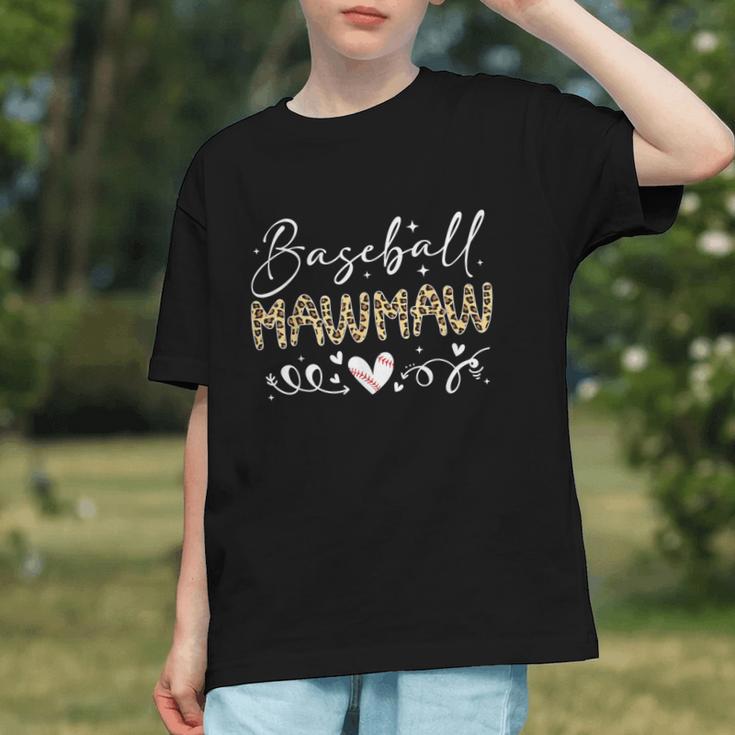Baseball Mawmaw Leopard Baseball Heart Graphic Youth Baseball Mawmaw Leopard Baseball Heart Graphic Youth