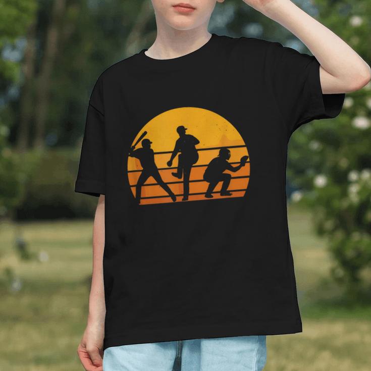 Baseball Tee Sunset Silhouette Players Men Women Kids Graphic Youth Baseball Tee Sunset Silhouette Players Men Women Kids Graphic Youth
