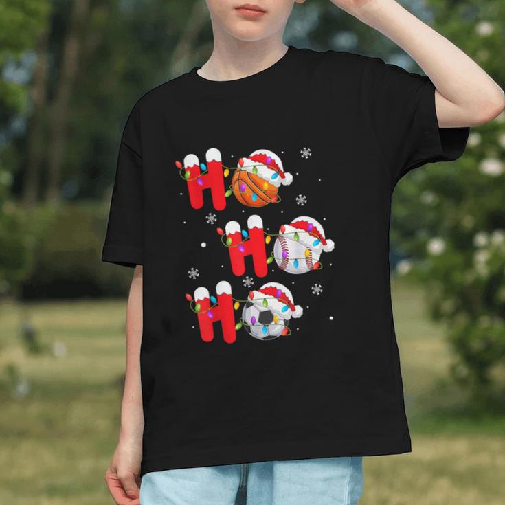 Basketball Baseball Soccer Christmas Ho Ho Ho Santa Xmas Graphic Youth Basketball Baseball Soccer Christmas Ho Ho Ho Santa Xmas Graphic Youth
