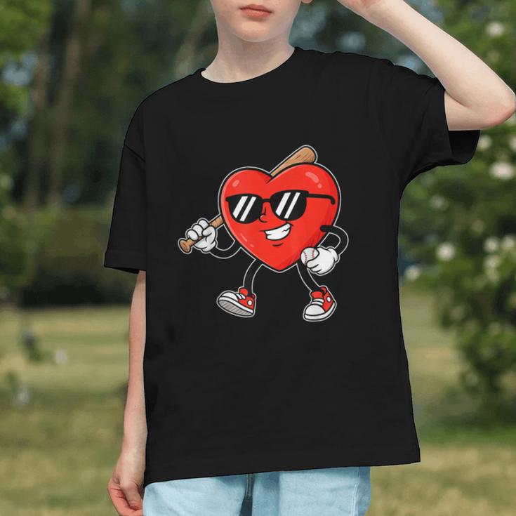 Boy Valentines Day Heart Love Baseball Boys Men Kids Graphic Youth