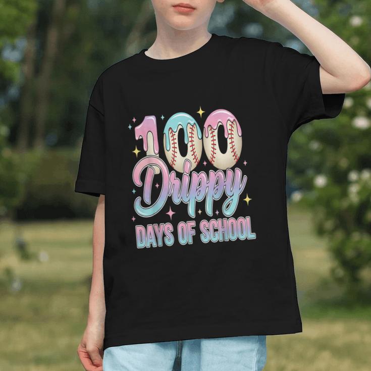 Boys Kids 100 Drippy Days Of School Baseball Drip Ice Cream Graphic Youth Boys Kids 100 Drippy Days Of School Baseball Drip Ice Cream Graphic Youth
