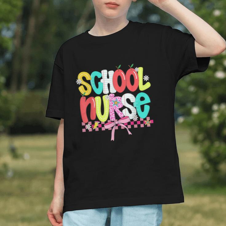 Charming Bow School Nurse Back to School Youth T-shirt