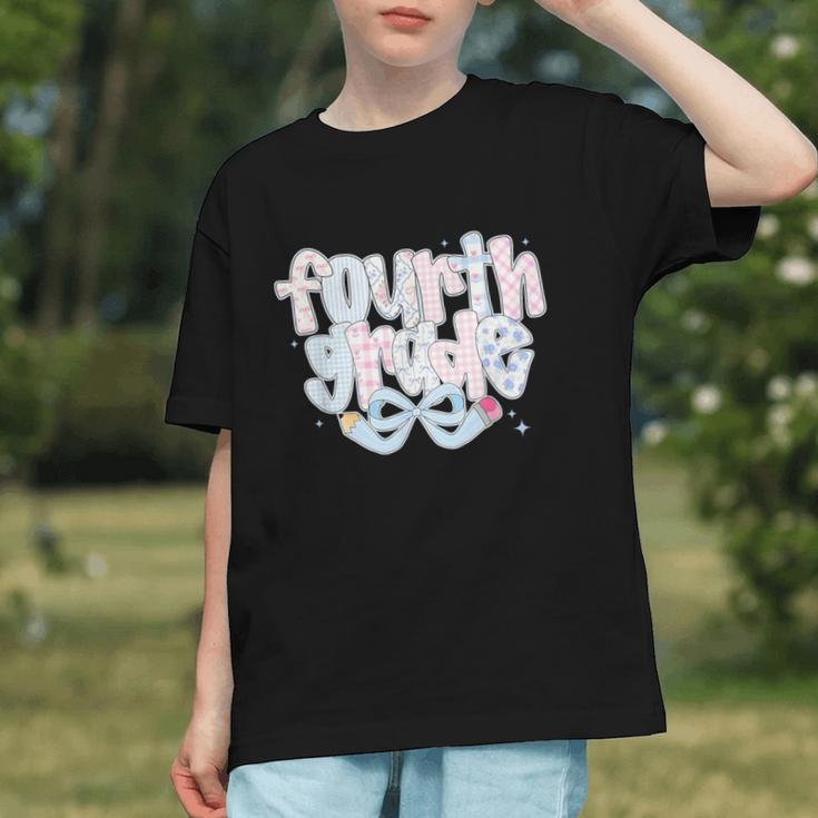 Charming Coquette Bow 4th Grade Back to School Youth T-shirt Charming Coquette Bow 4th Grade Back to School Youth T-shirt