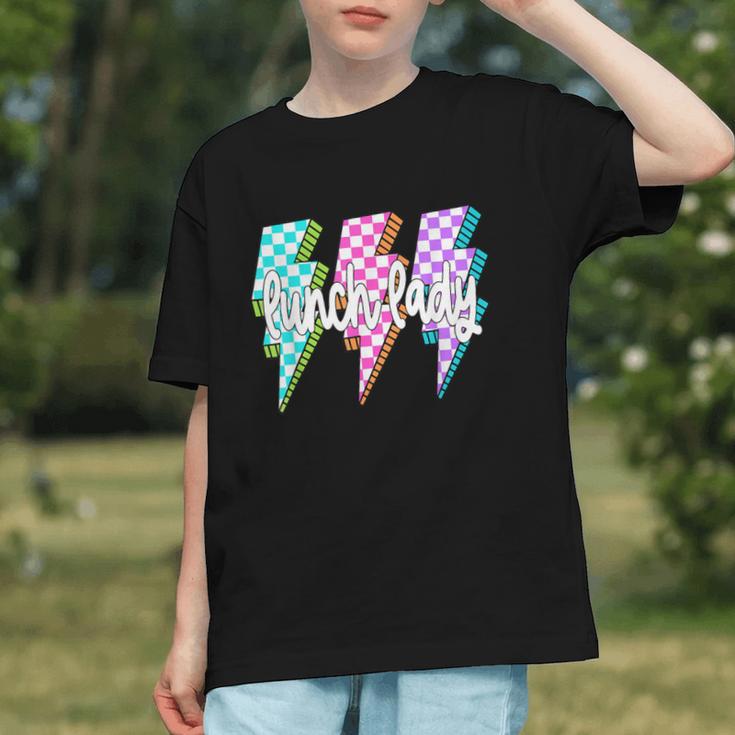 Checkered Lunch Lady Vibes Back to School Youth T-shirt Checkered Lunch Lady Vibes Back to School Youth T-shirt