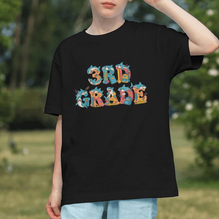 Chomp into 3rd Grade! Shark Back to School Youth T-Shirt