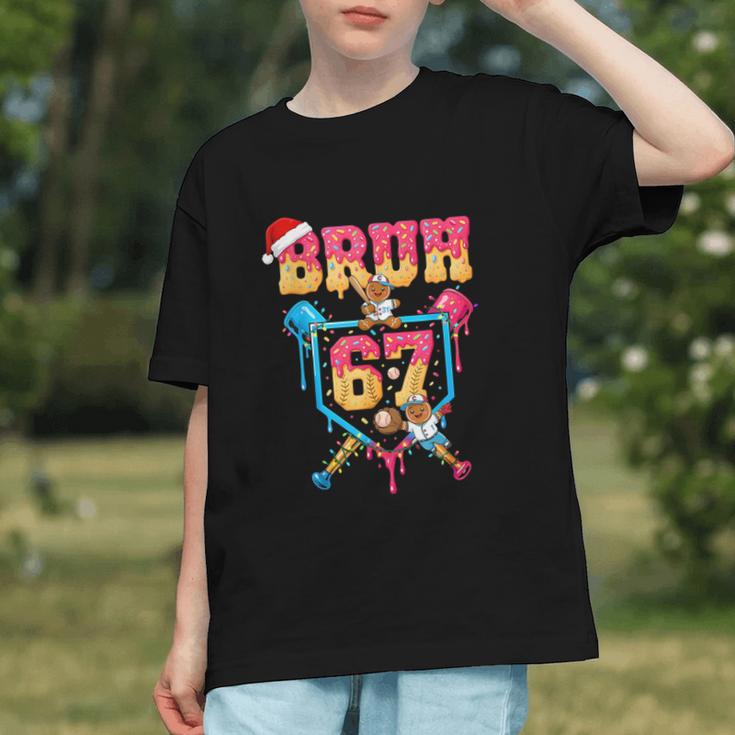 Christmas Gingerbread Bruh 67 Baseball Ice Cream Drip Kids Graphic Youth Christmas Gingerbread Bruh 67 Baseball Ice Cream Drip Kids Graphic Youth