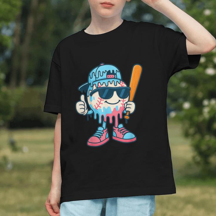Cool Ice Cream Drip Baseball Drip For Boys Sports Kids Graphic Youth