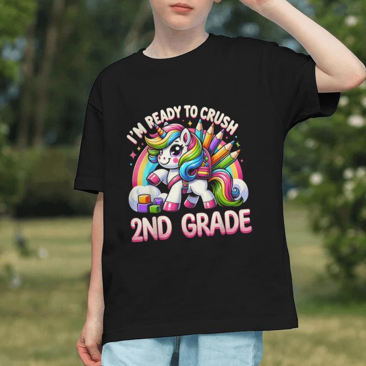 Crush 2nd Grade Girls Back To School Unicorn First Day Cute Graphic Youth