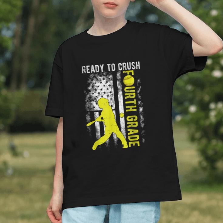 Crush 4th Grade Softball Back to School Youth T-shirt