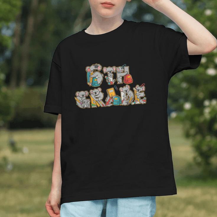 Cuddly Koala 6th Grade Vibes Back to School Youth T-shirt Cuddly Koala 6th Grade Vibes Back to School Youth T-shirt