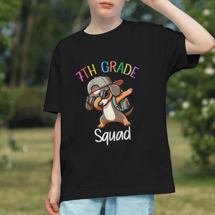 Dabbing Dachshund 7th Grade Back to School Youth T-Shirt Dabbing Dachshund 7th Grade Back to School Youth T-Shirt