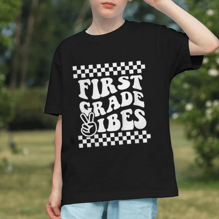 First Day Of First Grade Vibes Girls Back To School Boys Graphic Youth