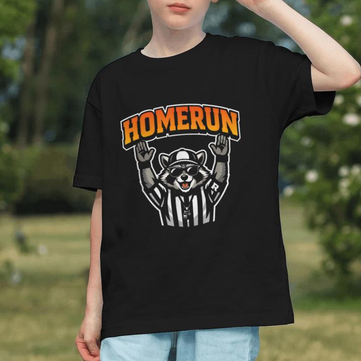 Football Referee Touchdown Baseball Homerun Raccoon Graphic Youth Football Referee Touchdown Baseball Homerun Raccoon Graphic Youth