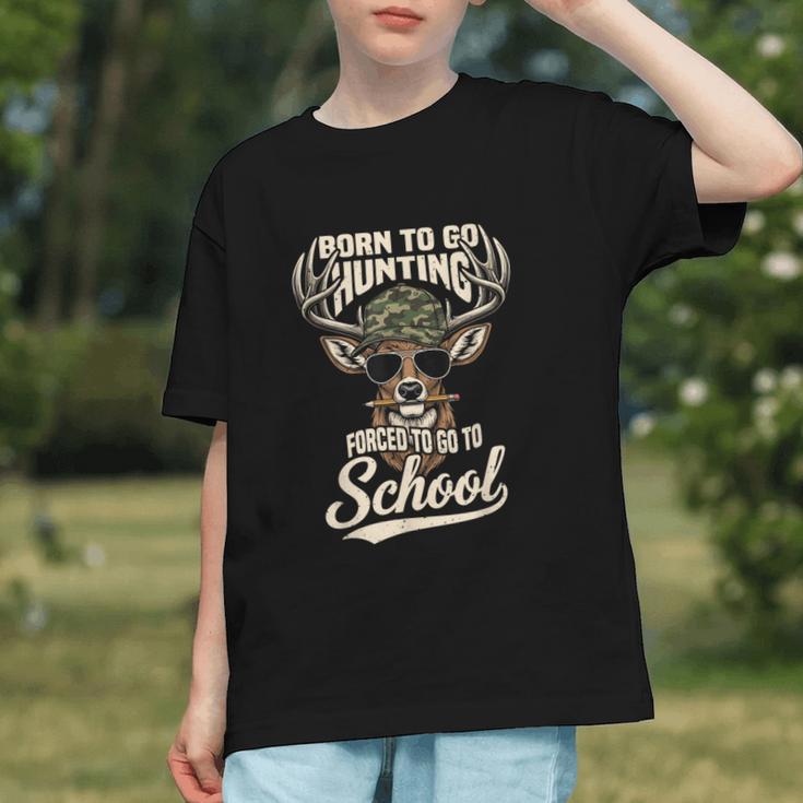 Forced to Go to School Deer Hunting Youth T-shirt