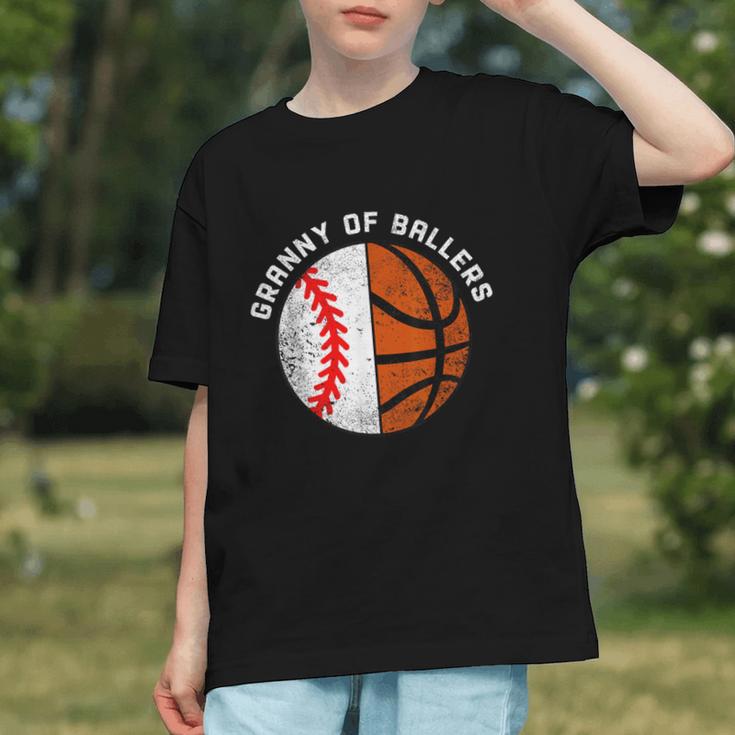 Granny Of Ballers Baseball Basketball Grandma Granny Graphic Youth