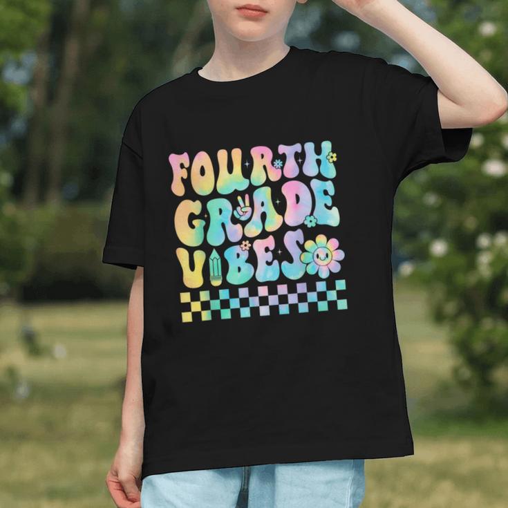 Groovy 4th Grade Vibes! Tie Dye Back to School Youth T-shirt