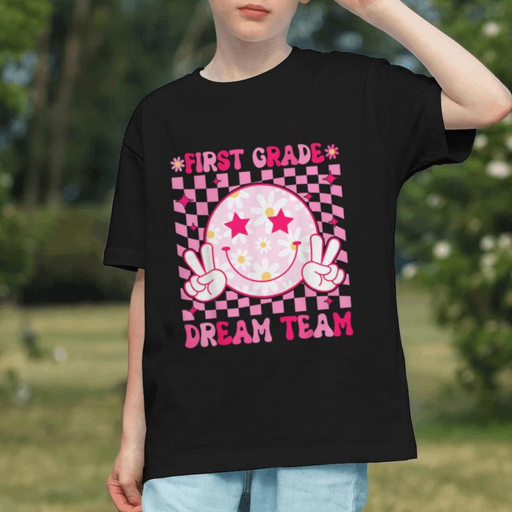 Groovy First Grade Dream Team Back to School Youth T-Shirt