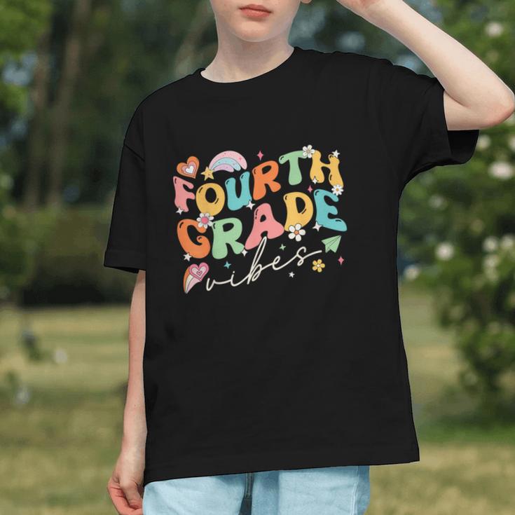 Groovy Fourth Grade Vibes Back to School Youth T-Shirt