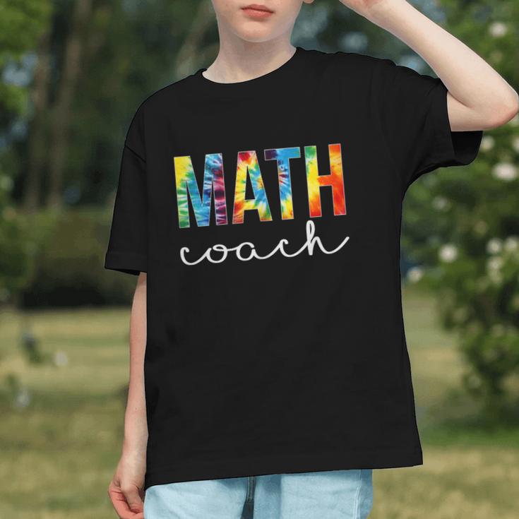Groovy Math Coach Tie Dye Back to School Youth T-Shirt