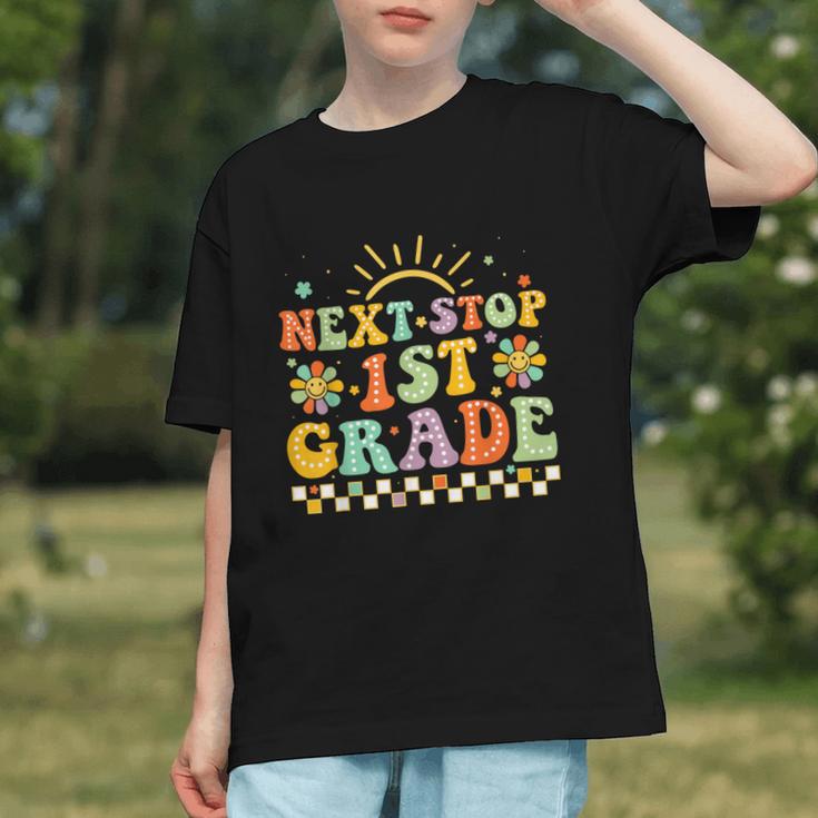 Groovy Retro Vibes: Next Stop 1st Grade Back to School Youth T-shirt Groovy Retro Vibes: Next Stop 1st Grade Back to School Youth T-shirt