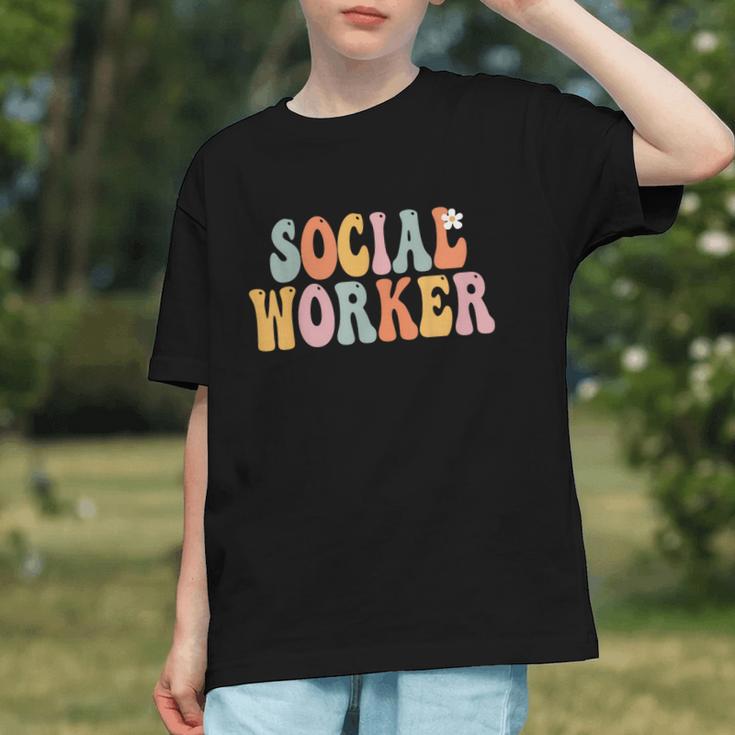 Groovy School Social Worker Back to School Youth T-shirt