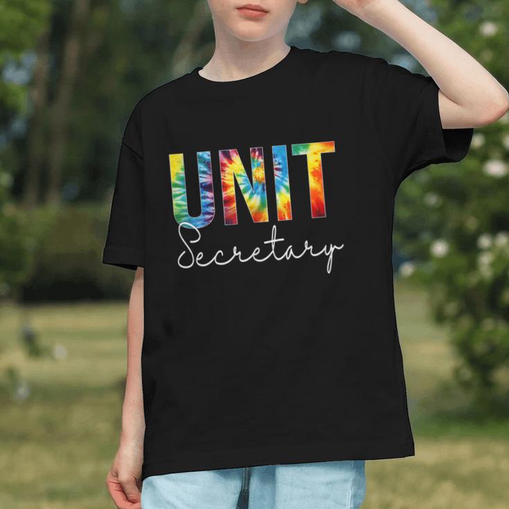 Groovy Tie Dye Unit Secretary Back to School Youth T-shirt Groovy Tie Dye Unit Secretary Back to School Youth T-shirt