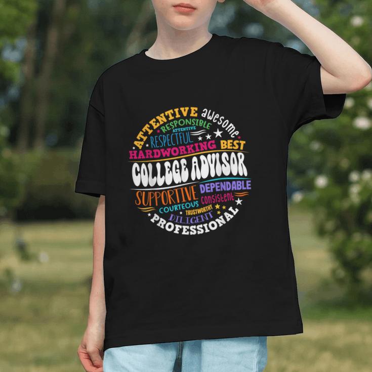 Groovy Vibes for the College Advisor Back to School Youth T-Shirt Groovy Vibes for the College Advisor Back to School Youth T-Shirt