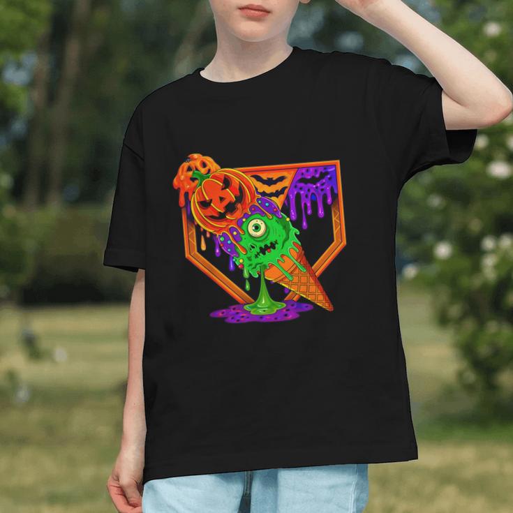 Halloween Baseball Ice Cream Drip Boys Girls Youth Graphic Youth