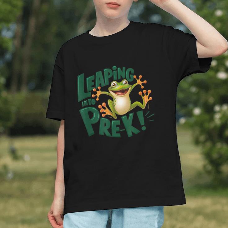 Hop into Pre-K! Jumping Tree Frog Back to School Youth T-shirt Hop into Pre-K! Jumping Tree Frog Back to School Youth T-shirt