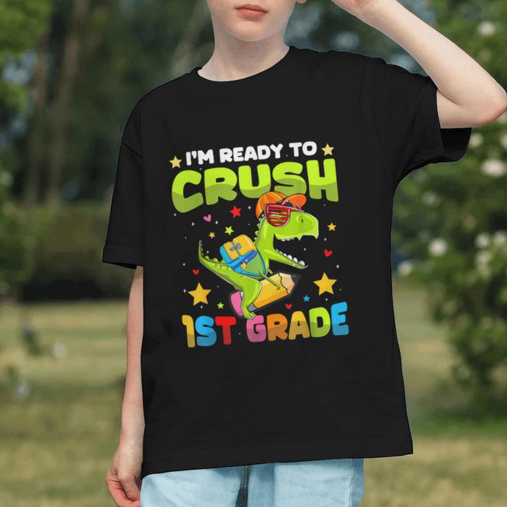I'm Ready To Crush 1st Grade Dinosaurs Back To School Kids Graphic Youth I'm Ready To Crush 1st Grade Dinosaurs Back To School Kids Graphic Youth