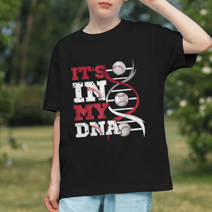 ITS In My DNA Baseball Sport Player Saying Baseball Fan Graphic Youth ITS In My DNA Baseball Sport Player Saying Baseball Fan Graphic Youth